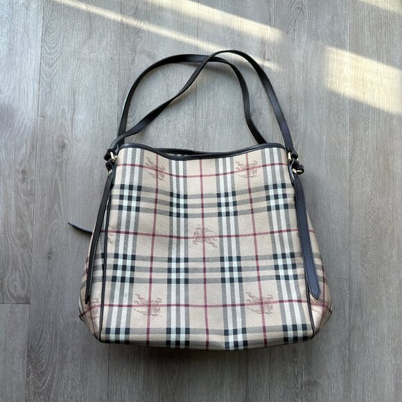 Burberry Canterbury Haymarket Leather Tote Bag